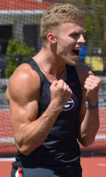 Karl Saluri qualified for the Olympics in April during the Spec Towns Invitational. (Photo by Steven Colquitt)