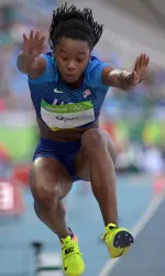 Keturah Orji bettered her American record in the triple jump in Rio. (Photo by Kirby Lee-USA TODAY Sports)