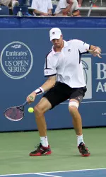 John Isner was going for his fourth straight BB&T Atlanta Open title. (Photo by Bill Kallenberg)