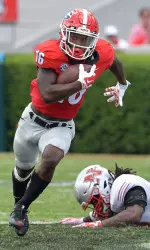Isaiah McKenzie made guys miss on his 66-yard touchdown reception in the third quarter. (Photo by Dale Zanine-USA TODAY Sports)