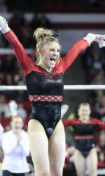 Sydney Snead was Georgia's high scorer on vault, bars and beam.