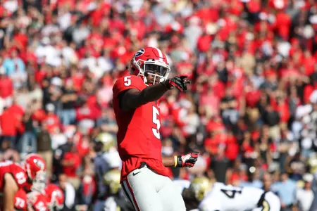Georgia receiver Terry Godwin (5) during the Bulldogs’ game against Georgia Tech at Sanford Stadium