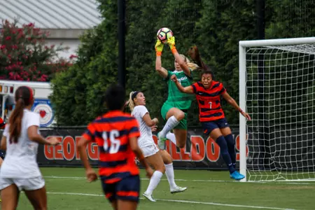 Georgia goalkeeper Louise Hogrell (1)