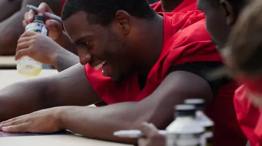 Nick Chubb Signs Autographs For Fans