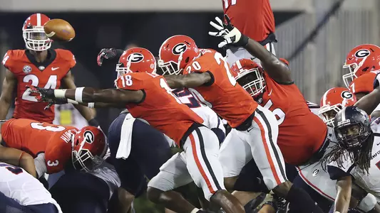 Samford Game - Reed and Baker block punt