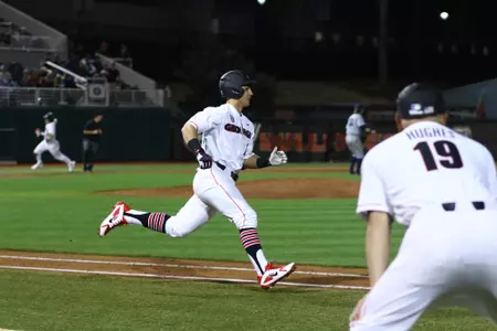Georgia Georgia catcher Michael Curry (13) during the Bulldogs' game against Georgia Southern at Foley Field in Athens, Ga. on Friday, Feb. 16, 2018. (Photo by Steffenie Burns)