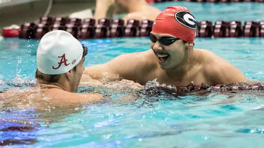 Georgia's Javier AcevedoFeb 17, 2018; SEC Swimming and Diving Championships in College Station, TX. Photos by Thomas Campbell/Texas A&M Athletics
