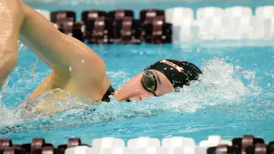 Georgia's Courtney Harnish during the SEC Swimming and Diving Championships in College Station, Texas, on Friday, Feb. 16, 2018. (Photo by Steven Colquitt)