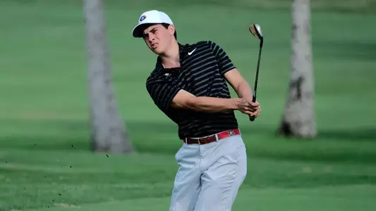 Davis Thompson of Georgia hits his approach shot on number six during the final round of the Kaanapali Classic at Kaanapali Golf Resort on the Royal Course. Lahaina, Maui November 5th, 2017.  (Photo by Aric Becker)