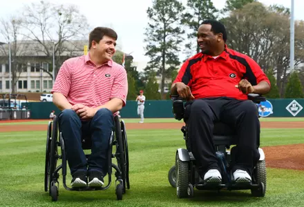 Chance Veazey and Johnathan Taylor were honored before Saturday's game against South Carolina.