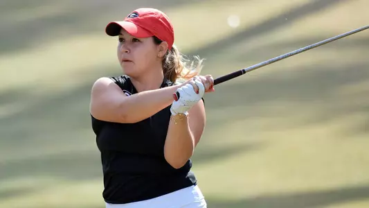 Georgia's Gabriela Coello during the first round of the 46th annual Liz Murphey Collegiate Classic on the University of Georgia Golf Course in Athens, Ga., on Friday, April 13, 2018. (Photo by Steven Colquitt)