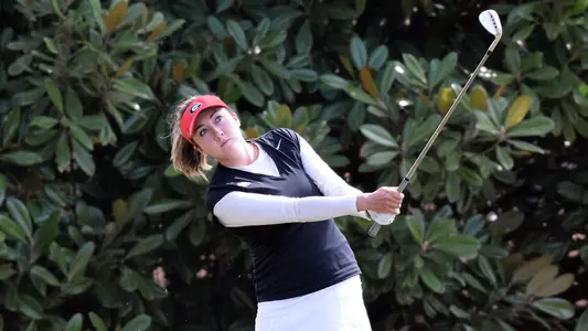 Georgia's Jillian Hollis during the first round of the 46th annual Liz Murphey Collegiate Classic on the University of Georgia Golf Course in Athens, Ga., on Friday, April 13, 2018. (Photo by Steven Colquitt)