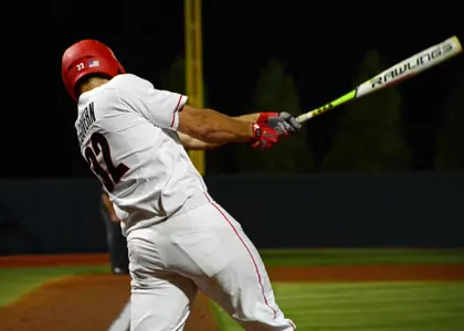 Georgia outfielder Keegan McGovern (32) during the Bulldogs' game against Kentucky at Foley Field in Athens, Ga. on Friday, Apr. 13, 2018. (Photo by Caitlyn Tam)