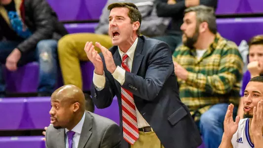 Joe Scott action shot at Holy Cross