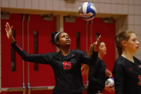 Georgia's Majesti Bass (19) during the Bulldogs' game against Georgia Tech at the Ramsey Student Center in Athens, Ga. on Friday, Sept. 15, 2017. (Photo by Steffenie Burns)