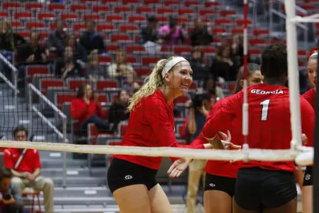 Georgia's Anna Kate Karstens (11) during the Bulldogs' match against UCF at Ramsey Student Center in Athens, Ga., on Wednesday, Nov. 29, 2017. (Photo by Steffenie Burns)