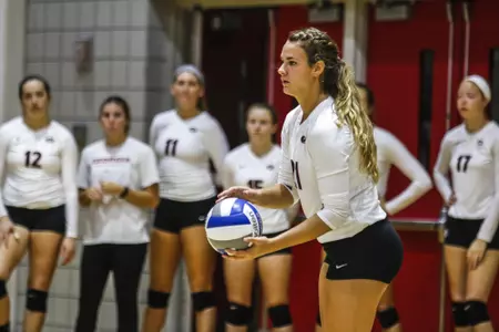 Georgia's Caroline Ostman (21) during the Bulldogs' game against McNeese State at the Ramsey Center in Athens, Ga. on Saturday, Sept. 17, 2016. (Photo by John Paul Van Wert)