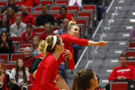 Georgia's Rachel Ritchie (24) during the Bulldogs' match against UCF at Ramsey Student Center in Athens, Ga., on Wednesday, Nov. 29, 2017. (Photo by Steffenie Burns)