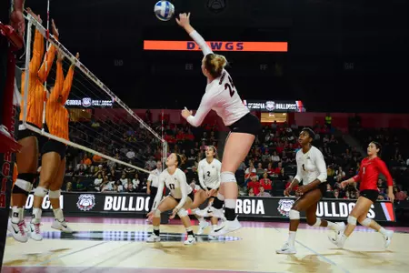 Georgia's Rachel Ritchie (24) during the Bulldogs' game against Tennessee at Stegeman Coliseum in Athens, Ga. on Wednesday, Oct. 11, 2017. (Photo by Caitlyn Tam)
