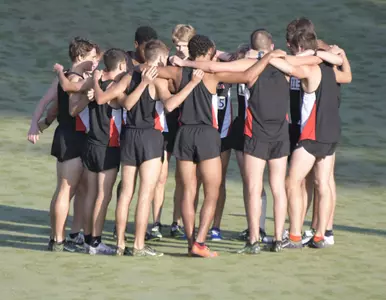 Georgia men's huddle