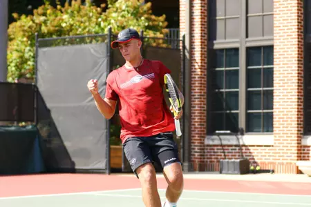 Georgia tennis player Philip Henning during the 52nd Annual Southern Intercollegiate Championships at the Dan Magill Tennis Complex in Athens, Ga., on Sunday, Sept., 29, 2019. (Photo by Chamberlain Smith)