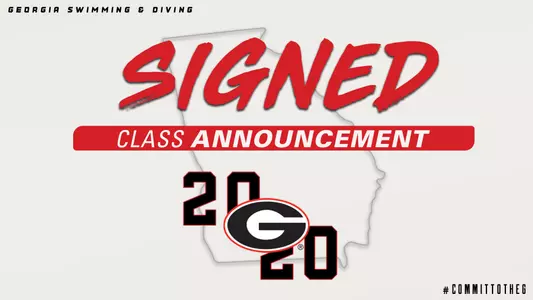 Georgia swimming and diving announced its 2020 class Thursday afternoon.