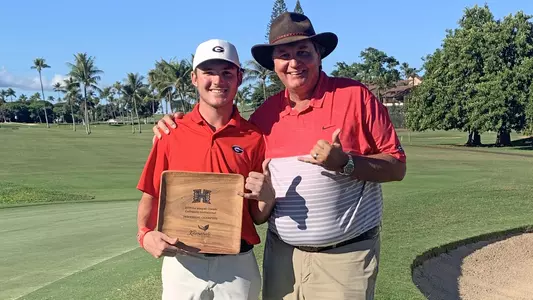 Georgia's Trent Phillips, Coach Chris Haack
