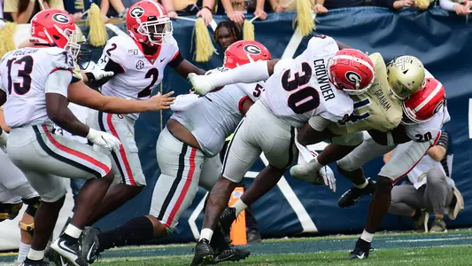 Atlanta, GA The #4-ranked University of Georgia football team played the Georgia Tech Yellow Jackets at Grant Field. Photo credit Perry McIntyre.