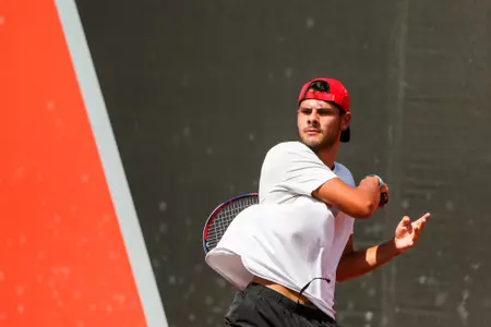 Georgia tennis player Blake Croyder  during the 52nd Annual Southern Intercollegiate Championships at the Dan Magill Tennis Complex in Athens, Ga., on Friday, Sept., 27, 2019. (Photo by Chamberlain Smith)