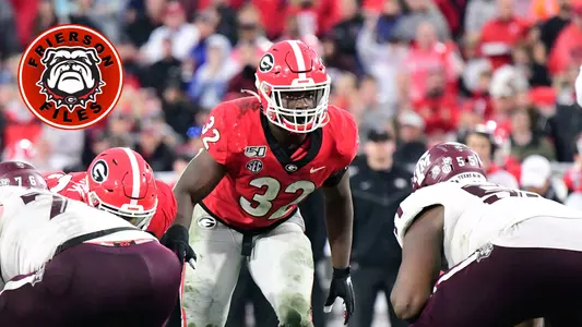 Georgia inside linebacker Monty Rice (32)