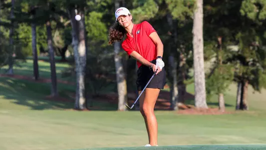 Georgia golfer Alison Crenshaw during a photoshoot at the UGA Golf Course in Athens, Ga., on Aug. 13, 2019. (Photo by Chamberlain Smith)