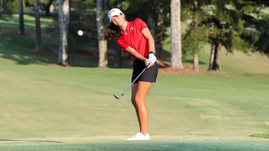 Georgia golfer Alison Crenshaw during a photoshoot at the UGA Golf Course in Athens, Ga., on Aug. 13, 2019. (Photo by Chamberlain Smith)