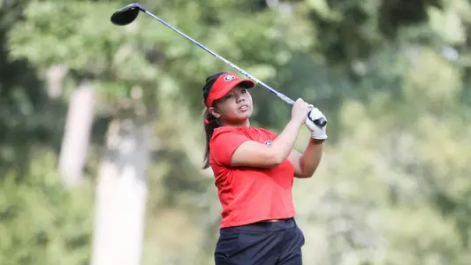 Georgia golfer Harmie Constantino during a photoshoot at the UGA Golf Course in Athens, Ga., on Tuesday, Aug. 14, 2019. (Photo by Tony Walsh)