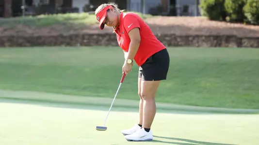 Georgia golfer Harmie Constantino during a photoshoot at the UGA Golf Course in Athens, Ga., on Tuesday, Aug. 14, 2019. (Photo by Tony Walsh)