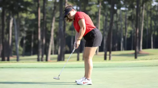 Georgia golfer Gabriella Coello during a photoshoot at the UGA Golf Course in Athens, Ga., on Tuesday, Aug. 14, 2019. (Photo by Tony Walsh)
