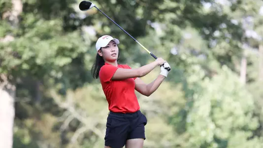 Georgia golfer Jo Hua Hung during a photoshoot at the UGA Golf Course in Athens, Ga., on Tuesday, Aug. 14, 2019. (Photo by Tony Walsh)