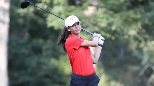 Georgia golfer Alison Crenshaw during a photoshoot at the UGA Golf Course in Athens, Ga., on Tuesday, Aug. 14, 2019. (Photo by Tony Walsh)