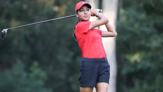 Georgia golfer Celeste Dao during a photoshoot at the UGA Golf Course in Athens, Ga., on Tuesday, Aug. 14, 2019. (Photo by Tony Walsh)