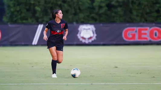 Georgia defender Jessie Denney (17) during a game against Georgia Southern at the Turner Soccer Complex in Athens, Ga., on Friday, Sept. 13, 2019. (Photo by Tony Walsh)