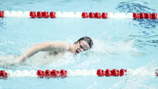 Georgia swimmer Jake Magahey during a meet against Florida at the Gabrielsen Natatorium in Athens, Ga., on Friday, Oct. 30, 2020. (Photo by Tony Walsh)
