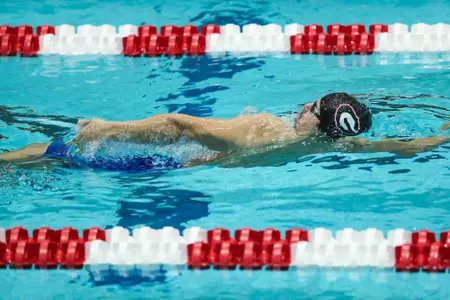 Georgia swimmer Javier Acevedo competes during the opening day of the Georgia Invitational.
