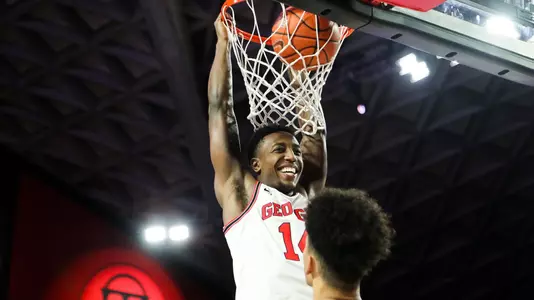 Georgia basketball player Tye Fagan (14) during a game against Arkansas at Stegeman Coliseum in Athens, Ga., on Sat., Feb. 29, 2020. (Photo by Chamberlain Smith)