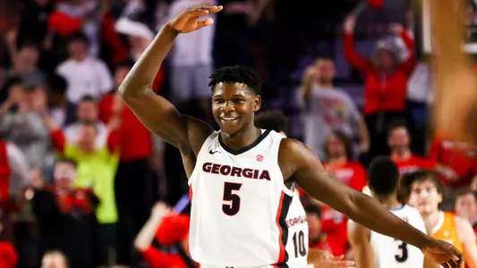 Georgia basketball player Anthony Edwards (5) during a game against Tennessee at Stegeman Coliseum in Athens, Ga., on Wed., Jan. 15, 2020. (Photo by Tony Walsh)