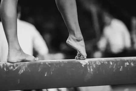 foot on beam