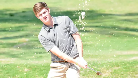 Georgia's David Sikes during a qualifying round at the UGA Golf Course. (Photo by Steven Colquitt)