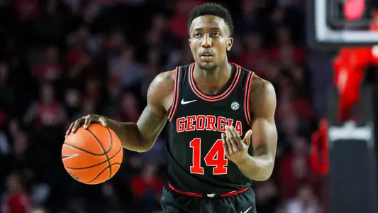 Georgia basketball player Tye Fagan (14) during a game against Texas A&M at Stegeman Coliseum in Athens, Ga., on Sat., Feb. 1, 2020. (Photo by Chamberlain Smith)