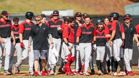 Georgia outfielder and first baseman Chaney Rogers (20) during the Fall World Series at Foley Field in Athens, Ga., on Sunday, Oct. 24, 2021. (Photo by Mackenzie Miles)