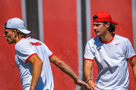UGA Men's Tennis Blake Croyder and Erik Grevelius vs USC at the Southern Intercollegiates at Dan Magill Tennis Complex in Athens, GA on 9/26/21
