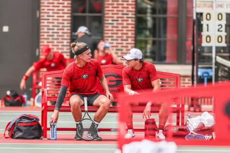 Georgia during a match against Ohio State at the Dan Magill Tennis Complex in Athens, Ga., on Friday, Sept. 24, 2021. (Photo by Mackenzie Miles)