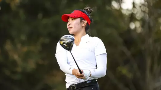 Georgia golfer Jo Hua Hung during the Bulldogs’ practice round at the UGA Golf Course in Athens, Ga., on Thursday, Nov. 5, 2020. (Photo by Tony Walsh)